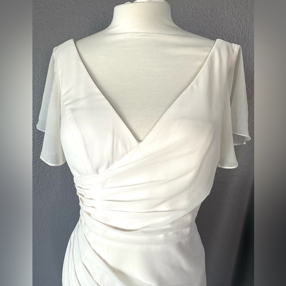 ALLANDWELL Women's Round Neck Long Dress Elegant Mermaid Evening Cocktail Dress - Picture 7 of 15